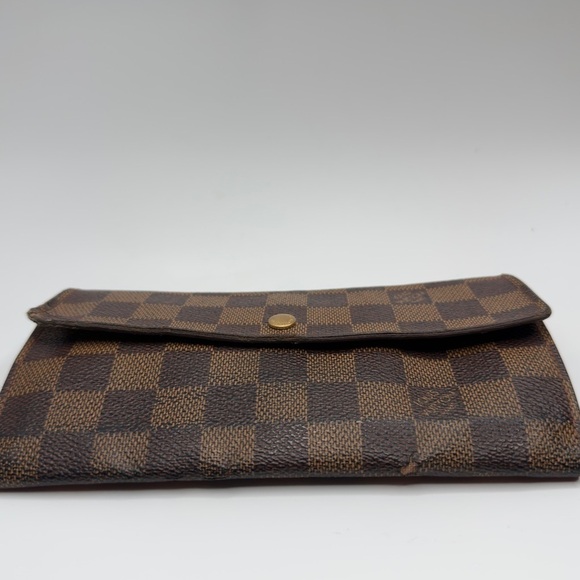 Louis Vuitton Portefeuille Sarah Damier Wallet Ebene Brown | Women’s | Used | - Picture 2 of 15